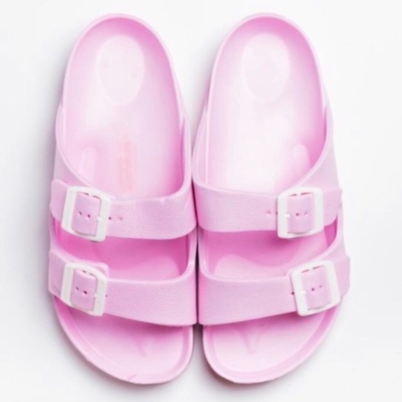Pink Sandals with White Buckles - Picture 6 of 6